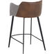 Griffin 34.75 inch November Grey / Bravo Cognac Counter Stool